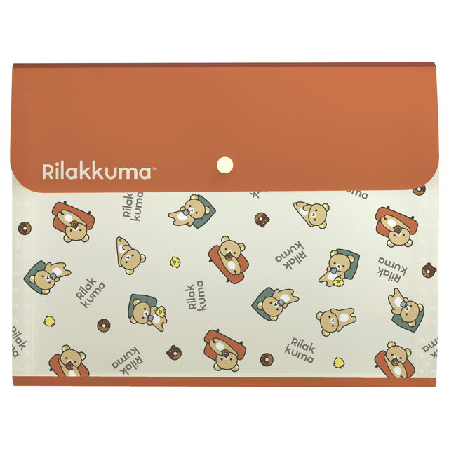 リラックマ NEW BASIC RILAKKUMA ドキュメントファイル　FA12402【リラックマ/コリラックマ/キイロイトリ/チャイロイコグマ/サンエックス/文具/文房具/ステーショナリー/クリアファイル/書類/整理整頓/連絡袋】