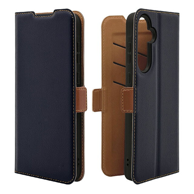 Rakuten - ラスタバナナ Galaxy A55 5G 薄型手帳ケース サイドマグネット カード3枚 NV×BR 7934GA55BSMNVBSC-53E/SCG27/ケース/カバー/手帳型/薄型/耐衝撃吸収/カード入れ/おしゃれ/スタンド機能/シンプル