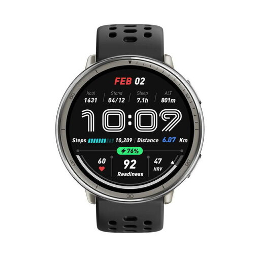 Amazfit スマートウォッチ Active 2 (Round) ブラックシリコン sp170073-C226 Amazfit スマートウォッチ Active 2 (Round) ブラックシリコン sp170073-C226