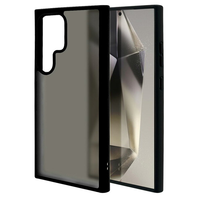 Rakuten - ラスタバナナ Galaxy S24 Ultra ハイブリッドケース TPU×PC BK×FRBK 7855GS24UHPBK