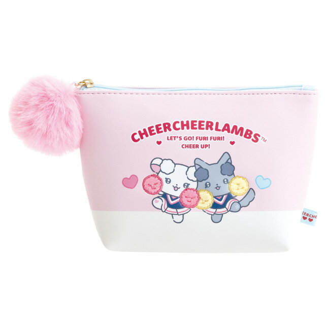 Rakuten - ちあちあラムズ れっつごー！ふりふり！ちあーあっぷ！テーマ ポーチ　CA78901【ちあちあらむず/らむう/らむぅ/うりゅふ/応援/サンエックス/メイク/コスメ/リップ/ネイル/小物入れ/旅行】
