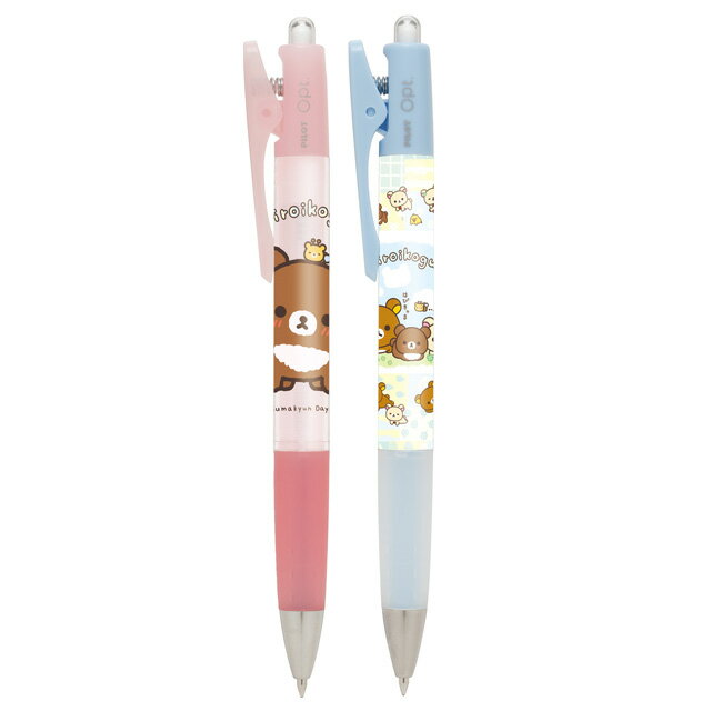 【3月上旬〜中旬入荷予定予約】リラックマ チャイロイコグマのくまきゅんDaysテーマ オプトボールペン 2本セット　PR15701【リラックマ/コリラックマ/キイロイトリ/チャイロイコグマ/サンエックス/文具/文房具/ステーショナリー/筆記用具】