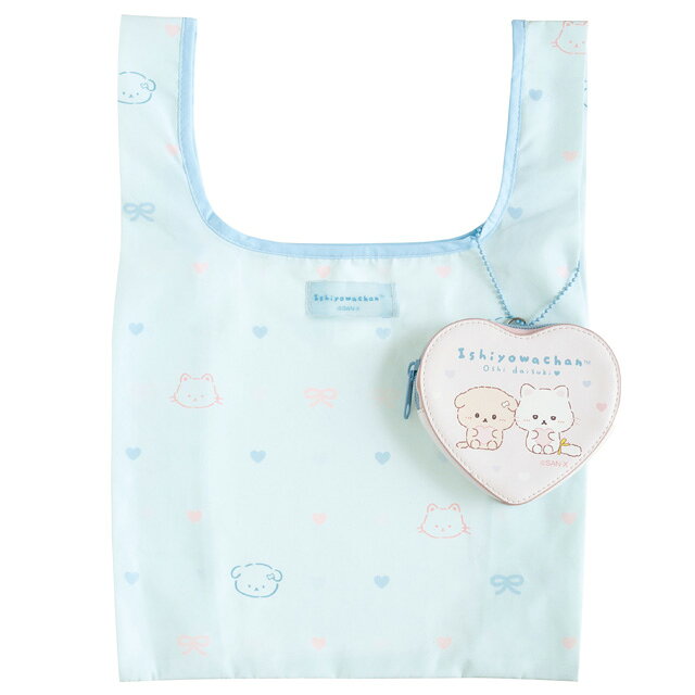 Rakuten - いしよわちゃん 推しだいすきテーマ ショッピングバック　CA86501【いぬ/イヌ/犬/わんこ/意志弱/サンエックス/ランチバッグ/エコバッグ/サブバッグ/ショッピング】