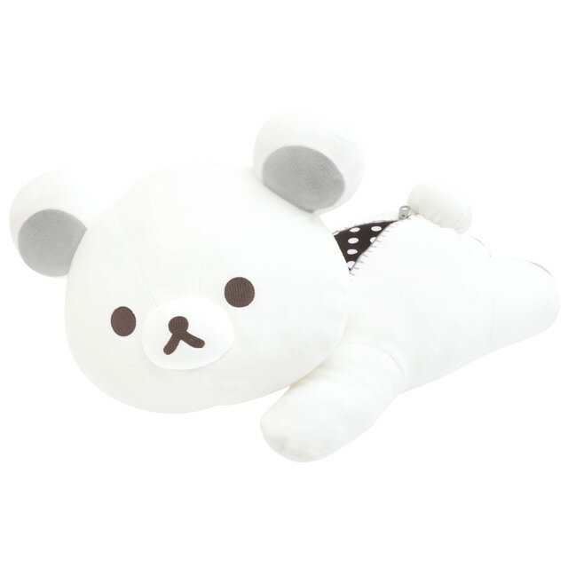 Rakuten - 【4月下旬〜5月上旬入荷予定予約】【送料無料】リラックマ BASIC RILAKKUMA MONOCHROME もーちもちうつぶせぬいぐるみ リラックマ　MV74501【リラックマ/コリラックマ/キイロイトリ/チャイロイコグマ/サンエックス/インテリア/コレクション】