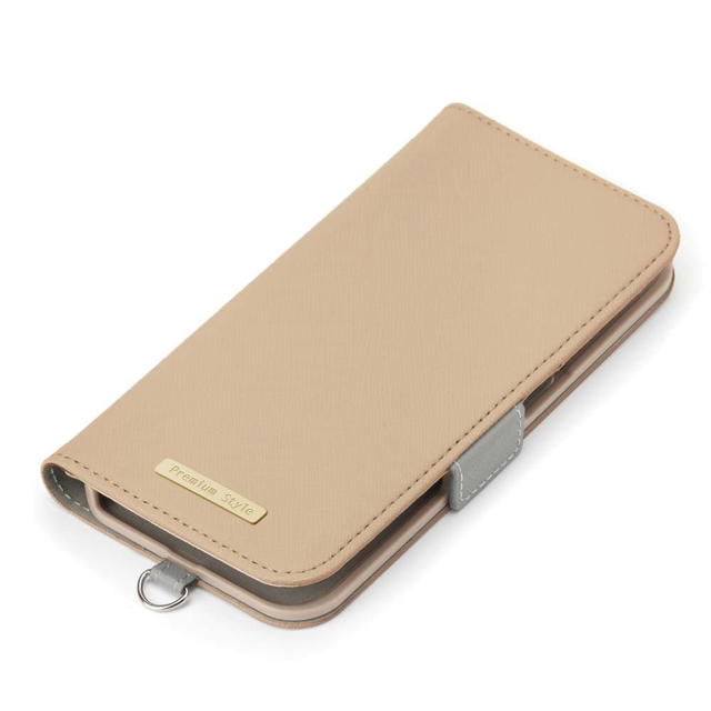 Rakuten - iPhone 16用 フリップカバー サフィアーノ調/ベージュ PG-24AFP04BE
