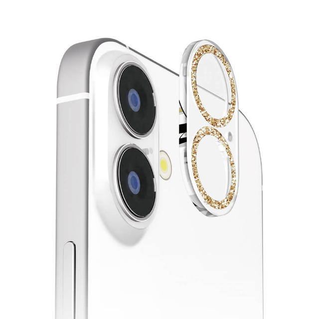 Rakuten - iPhone 16 / 16 Plus 2眼カメラ用 カメラフルプロテクター ラメピンクゴールド PG-24ACLG08PK【メール便送料無料】
