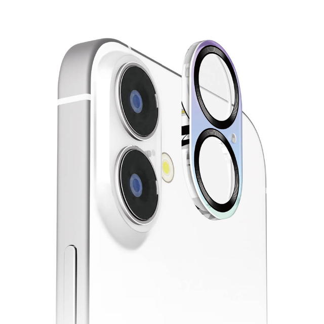 Rakuten - iPhone 16 / 16 Plus 2眼カメラ用 カメラフルプロテクター オーロラ/ブラック PG-24ACLG12BK【メール便送料無料】