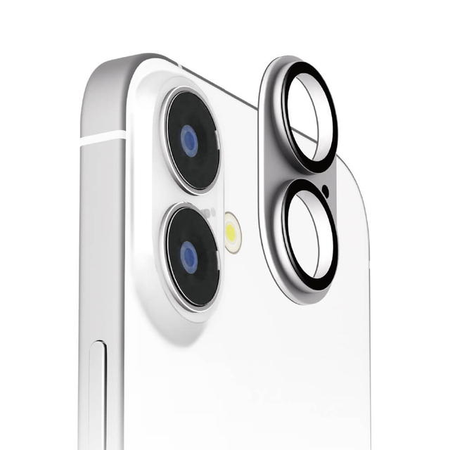 Rakuten - iPhone 16 / 16 Plus 2眼カメラ用 カメラフルプロテクター アルミ/シルバー PG-24ACLG18SV【メール便送料無料】
