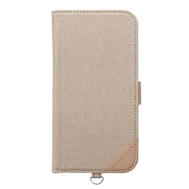 iPhone 16 Pro用 フリップカバー キャンバス/ベージュ PG-24BFP10BE