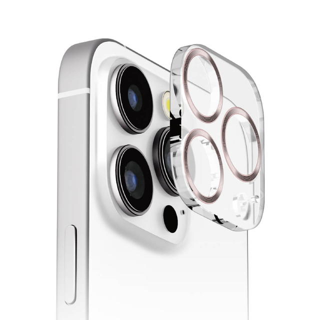 Rakuten - iPhone 16 Pro / 16 Pro Max 3眼カメラ用 カメラフルプロテクター クリア/ゴールド PG-24BCLG11GD【メール便送料無料】