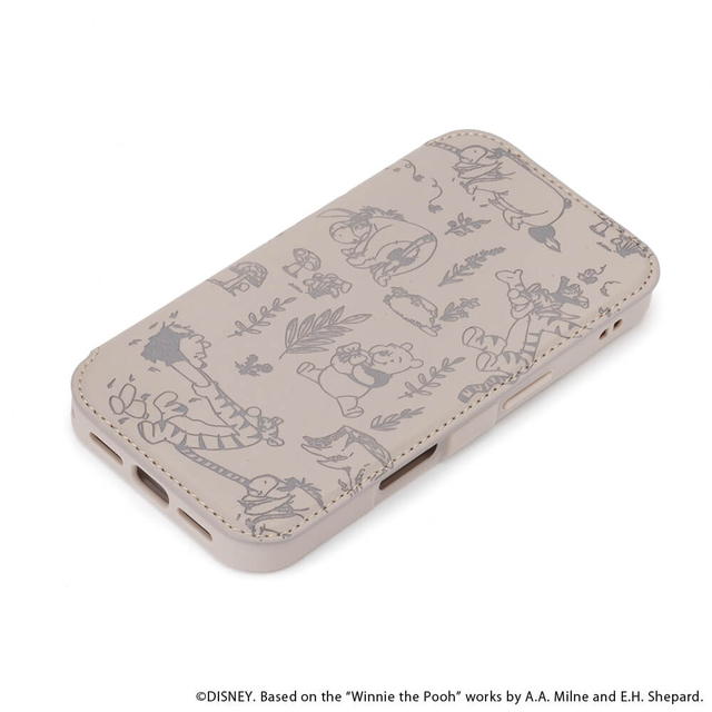 Rakuten - ディズニー iPhone 16用 ガラスフリップケース くまのプーさん PG-D24AGF04POO