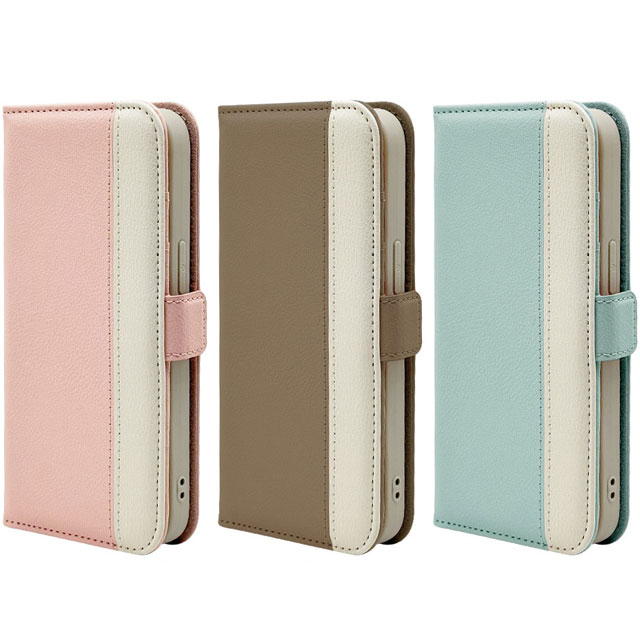 Rakuten - ラスタバナナ iPhone 16e iLBE 手帳型ケース+ハンドストラップ bicolor 8626IP5EBHSPKBE/8627IP5EBHSEPBE/8628IP5EBHSBLBE