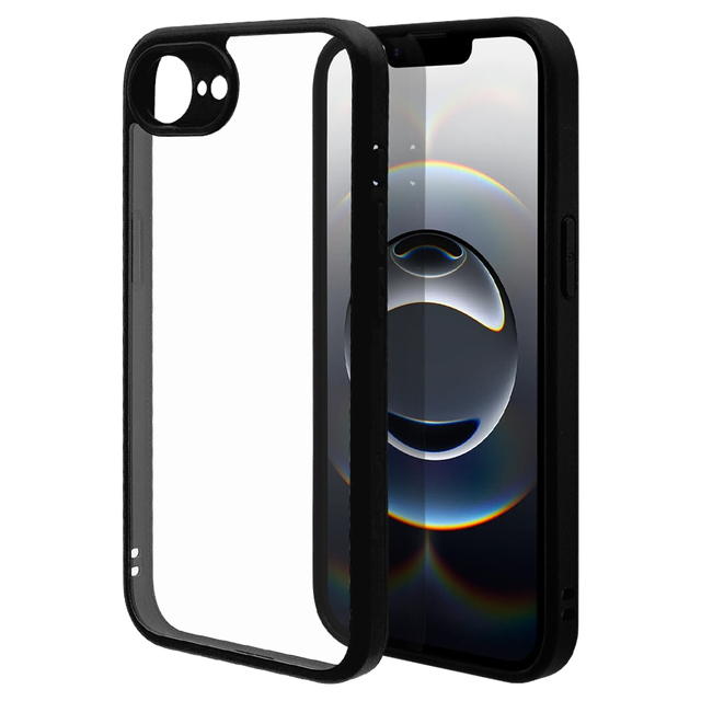 Rakuten - ラスタバナナ iPhone 16e RHINOX 極限保護 ハイブリッドケース TPU×アクリル 5H 衝撃吸収 MIL規格準拠 ブラック×クリア 8644IP5EHALBK