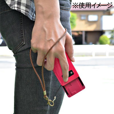 レザーハンドストラップ レッド　BLH-03【携帯ストラップ/ストラップ/簡単装着/携帯アクセサリー/スマートフォン/モバイル/レザー/カメラ/DS/落下防止】【アウトレット】 bigstar-10153859 ビッグスター ネットショップ サンプル画像3