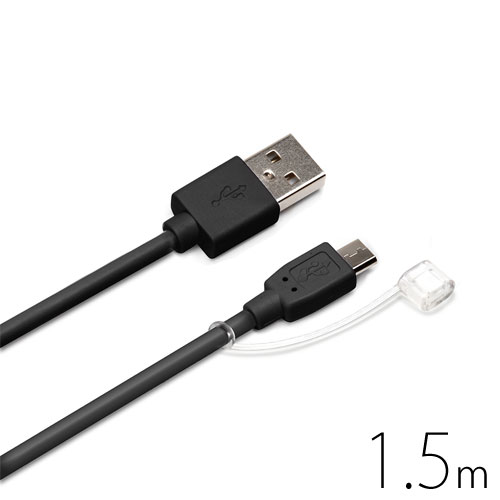 2.4A出力対応 micro USBコネクタ 専用 micro USB充電ケーブル 1.5m ブラック PG-MC15M04BK【スマートフォン/スマホ/ケーブル/コード/データ転送/充電】 2.4A出力対応 micro USBコネクタ 専用 micro USB充電ケーブル 1.5m ブラック PG-MC15M04BK【スマートフォン/スマホ/ケーブル/コード/データ転送/充電】