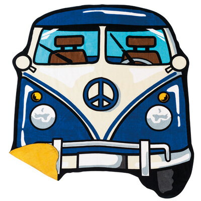 ダイカットビーチタオル ブルーバス　0135011200【大判/バスタオル/海/夏/プール/ビーチ/バカンス/海水..