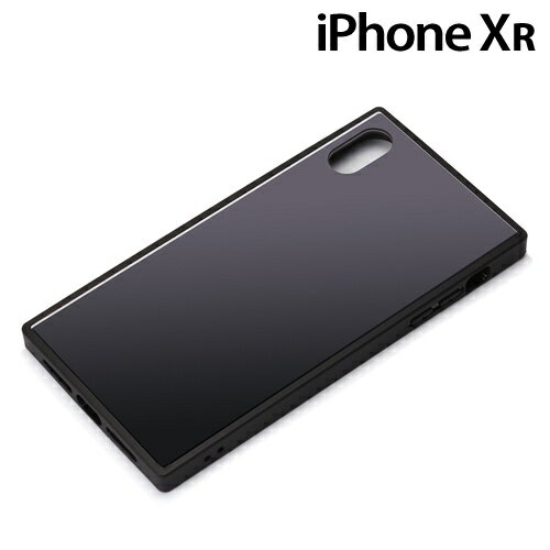 Rakuten - iPhoneXR (6.1インチ) 専用 ガラスハイブリッドケース ブラック　PG-18YGT01BK【メール便送料無料】