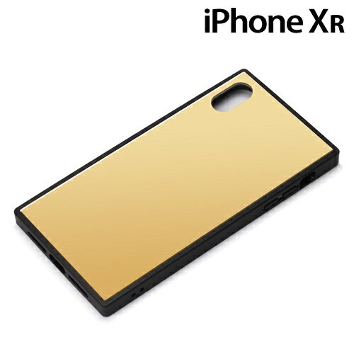 Rakuten - iPhoneXR (6.1インチ) 専用 ガラスハイブリッドケース ゴールド　PG-18YGT03GD【メール便送料無料】
