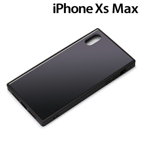 Rakuten - iPhoneXS Max (6.5インチ) 専用 ガラスハイブリッドケース ブラック　PG-18ZGT01BK【メール便送料無料】