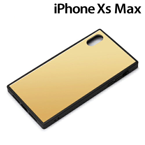 Rakuten - iPhoneXS Max (6.5インチ) 専用 ガラスハイブリッドケース ゴールド　PG-18ZGT03GD【メール便送料無料】