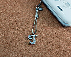 【在庫限り】 スワロフスキーストラップイニシャル　『T』SP190-201【アウトレット】