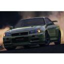ID285 スカイラインGT-R V-specII N〓r NISMOフロントエアロバンパー付き BNR34型 フジミ 1/24インチアップ プラモデル 送料無...