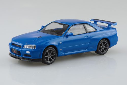 No.12-BB ニッサン R34スカイライン GT-R ベイサイドブルー アオシマ 1/32 ザ・スナップキット プラモデル