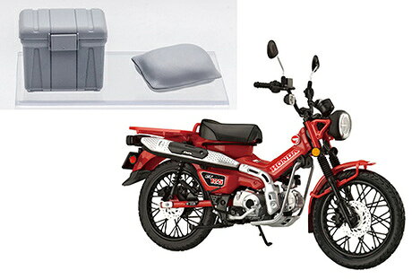 NEXT3EX-2 1/12 ホンダ CT125 ハンターカブ/ノンカラー 特別仕様 オプションパーツ付きフジミ 1/12 NEXT プラモデル ※大変申し訳ございませんが現在、【北海道、沖縄は配送不可】となっております。 ※ 画像はイメージです。※未組み立て、塗装が必要なものです※写真はキットを組み立て・塗装したものです。1/12 NEXTシリーズのハンターカブ(ノンカラー)にキャリアー積載が可能なボックスなどのオプションパーツが付属した特別仕様版！塗装派向けの色のりを考慮した白色系成形色、専用デカールが付属した仕様！塗装が必要：実機色調ごとにパーツが分割されており、マスキングは最低限で済む仕様。製品は組立が必要なキット形式。1/12スケールです。接着が必要：CT125ははめ込み式のパーツ構成で接着不要、オプションパーツの組み立てには接着が必要です。【パッケージのキズやつぶれについて】配送用段ボール箱やパッケージにキズやつぶれがある場合でも、メーカー保証対象外となります。パッケージ破損での返品交換は一切出来ませんのでご了解の上お買い求めください。外箱を気にされる方のご購入はご遠慮ください。 5