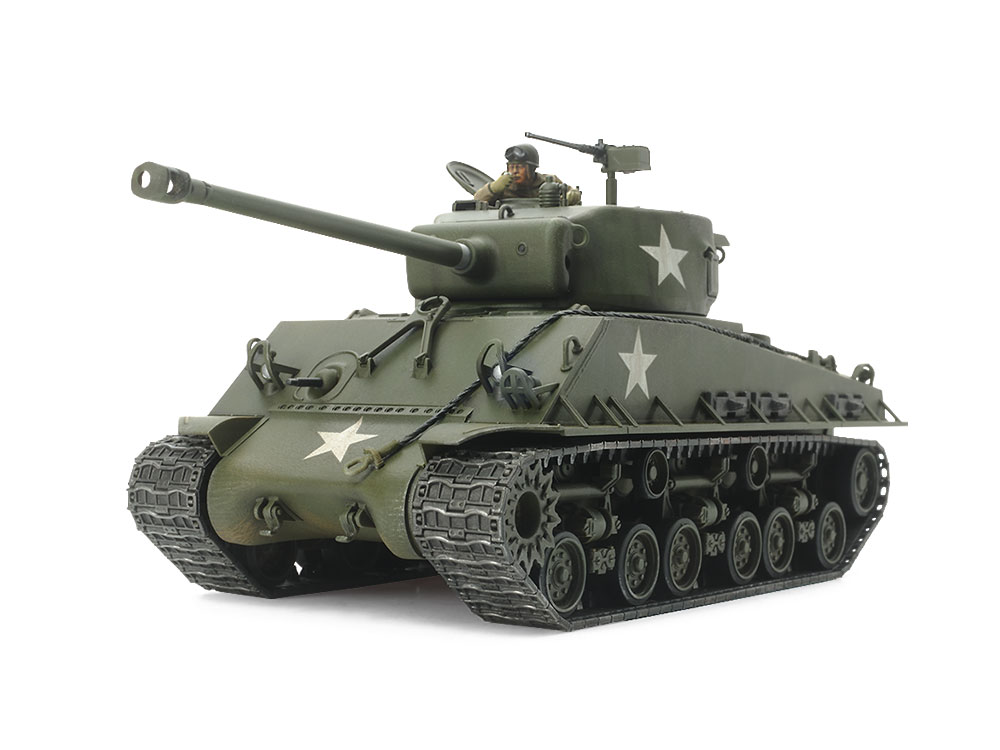 32595 1/48 アメリカ戦車 M4A3E8 シャーマン イージーエイト タミヤ 1/48MM プラモデル ※大変申し訳ございませんが現在、【北海道、沖縄は配送不可】となっております。 ※ 画像はイメージです。※未組み立て、塗装が必要なものです※写真はキットを組み立て・塗装したものです。全長=156 mm　写真はキットを組み立て、塗装したものです 【 模型要目 】 M4A3E8イージーエイトのプラスチックモデル組み立てキットです。★1/48スケール、全長156mm、全幅62mm。★重厚な姿を第二次大戦中の仕様で実感豊かにモデル化。★水平懸架式サスペンションやエンジングリル、車体後部の排気ディフレクターもシャープな仕上がり。★幅広シングルピンのT66型履帯はパーツの一体化を進めた部分連結式。★車体内部のウェイトが重量感を演出。★コマンダーの半身像1体とヨーロッパ戦線のデカール2種類付き。 【パッケージのキズやつぶれについて】配送用段ボール箱やパッケージにキズやつぶれがある場合でも、メーカー保証対象外となります。パッケージ破損での返品交換は一切出来ませんのでご了解の上お買い求めください。外箱を気にされる方のご購入はご遠慮ください。 5