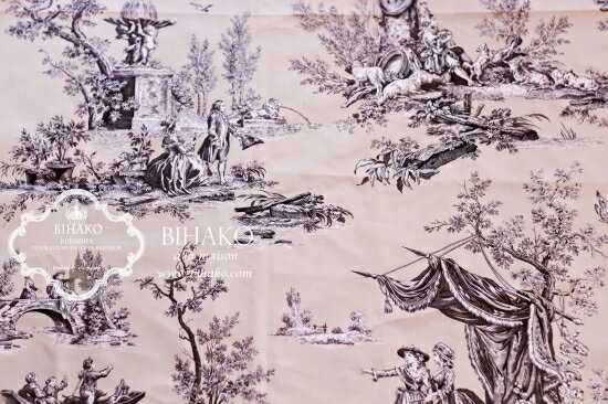 お取り寄せ MANUEL CANOVAS Jardin du Luxembourg（全3色）トワルドジュイ クロス フランス 輸入 ファブリック 可愛い 生地 かわいい 布 マリーアントワネット コットン 綿100 コットン100 バッグ インテリア カルトナージュ