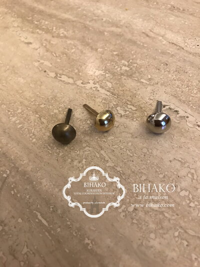 底鋲（全3色） 半円 鋲 12mm バッグ 収納 ボックス 底 脚 ハンドメイド カルトナージュ インテリア 手芸 パーツ 装飾 飾り