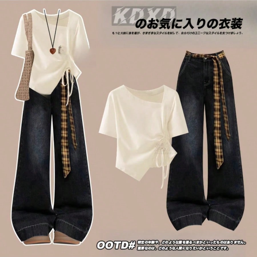 ZenVera Tシャツ レディース 半袖 ゆったり 体型カバー 無地 カジュアル 韓国ファッション 夏 3