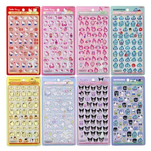 サンスター文具 ボンボンドロップシールmini サンリオキャラクターズ 全8種セット◆新品Sa【即納】【コンビニ受取/郵便局受取対応】...