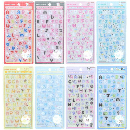 Rakuten - サンスター文具 ボンボンドロップシールmoji サンリオキャラクターズ 全8種セット◆新品Ss【即納】【ゆうパケット/コンビニ受取/郵便局受取対応】
