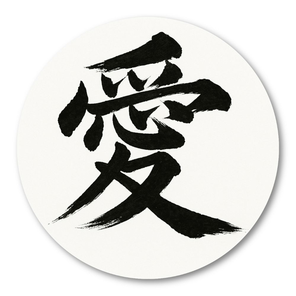 漢字 筆文字 和風 日本風 japan 壁にやさしい再剥離シール ステッカー 防水・耐熱・耐水
