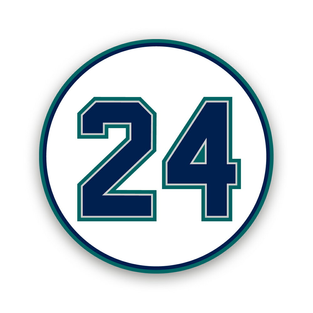 【T0073】メジャーリーグ背番号ステッカー シアトル・マリナーズ風 MLB プロ野球 応援グッズ 壁にやさしい再剥離シール 防水・耐熱・耐水(3.0)