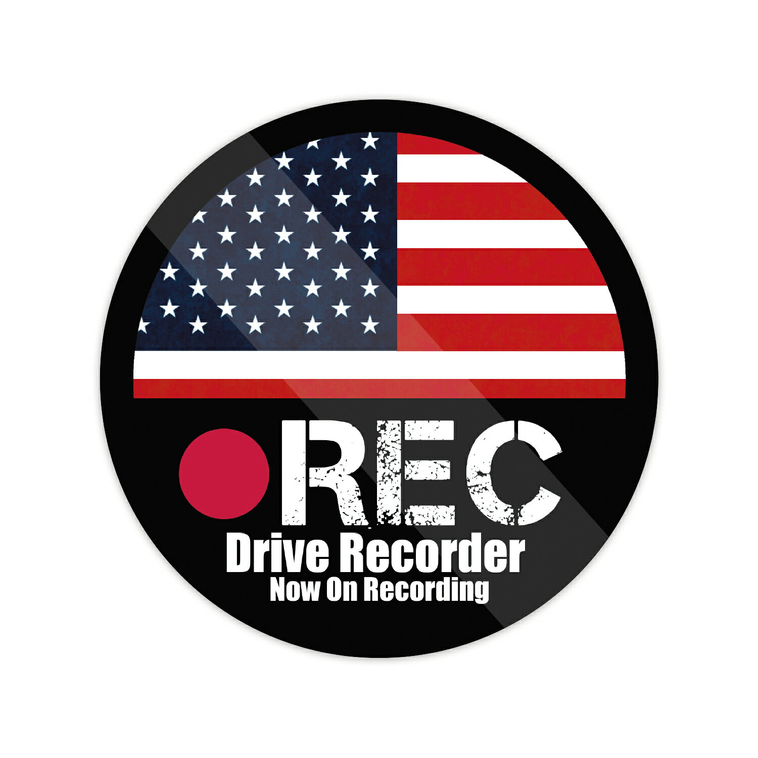 Rakuten - 【M0087】国旗・その他マーク丸型ドラレコステッカー ドライブレコーダー あおり対策 世界 旅行 壁にやさしい再剥離シール 防水・耐熱・耐水 日本製