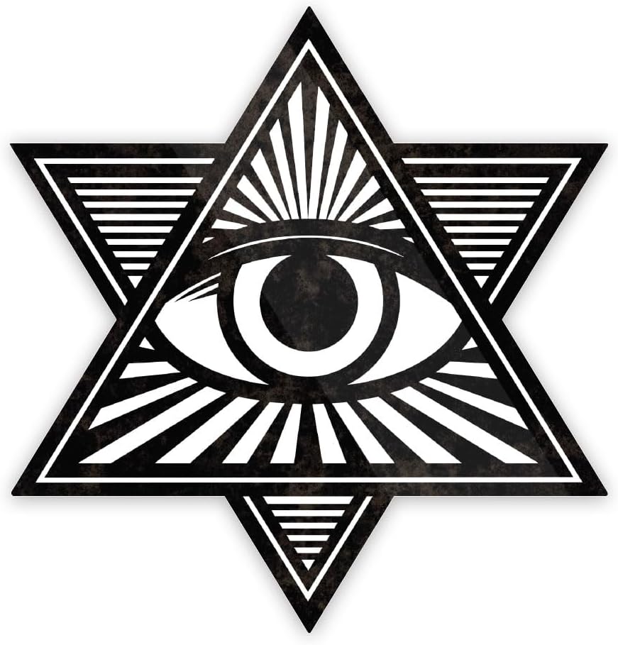 プロビデンスの目 ヘキサグラム ステッカー 防水 耐熱 シール