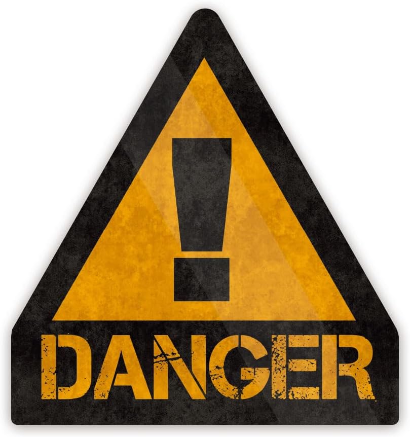 Rakuten - 三角形 DANGER ステッカー 防水・耐熱 シール