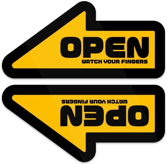 Rakuten - 太字 スライドドア open 矢印 ステッカー 防水・耐熱 シール