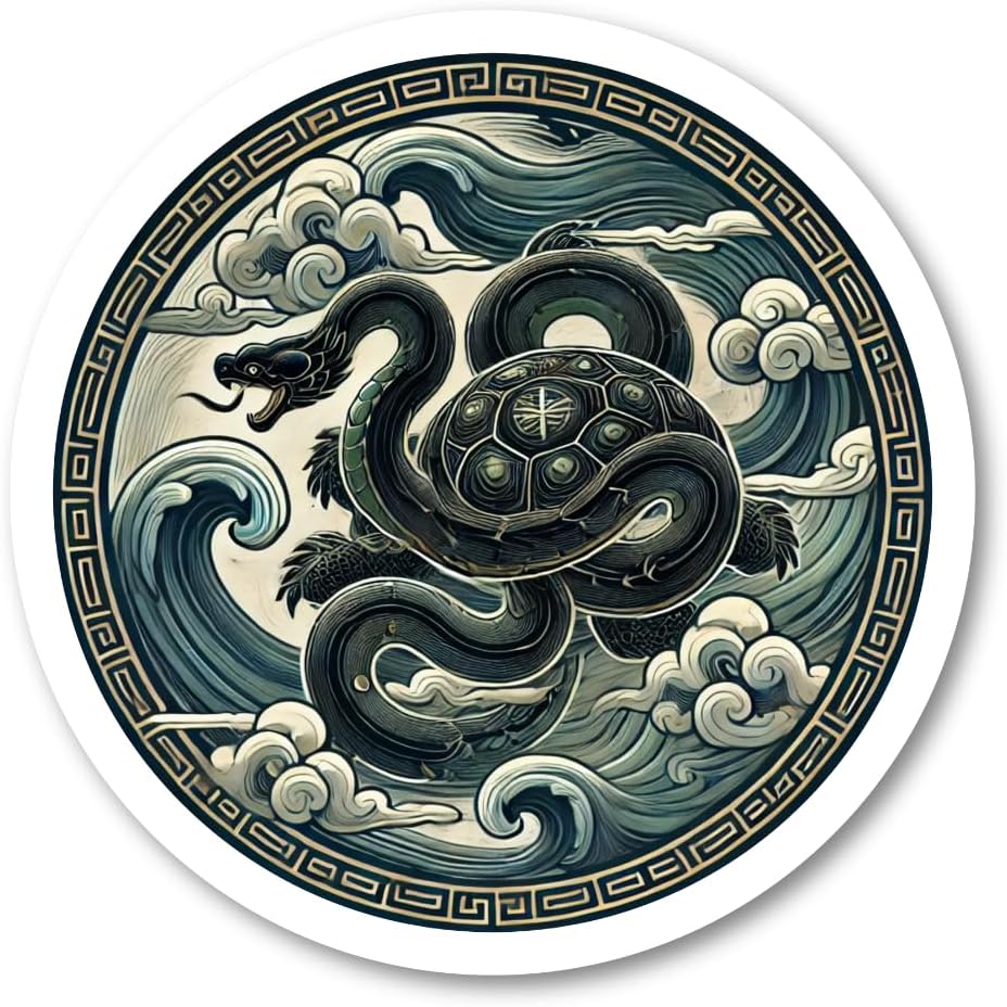 Rakuten - 3mmm-four_gods 四神 中国 神話 丸形 ステッカー 防水・耐熱 シール