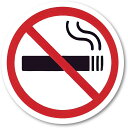 3mmm-no_smoking 禁煙マーク 丸形 ステッカー 防水・耐熱 シール