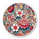 3mmm-kimono2 着物柄 和柄 和風 日本 JAPAN ステッカー 防水・耐熱 シール