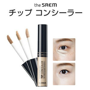 リキッド concealer『The SAEM・ザセム』カバー パーフェクション チップ コンシーラー部分カバー 部分用ファンデーション クマ シミカバー そばかすカバー インスタ映え 口コミ 正規品 1,000円代 ポッキリ ベースメイク メール便送料無料 韓国コスメ あざ 隠し