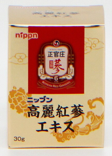 自然のちからを、毎日の食生活に。 サポニンのほか、アミノ酸やミネラルも含んでいます。 「日本製粉高麗紅蔘（こうらいこうじん）シリーズ」は、韓国人蔘公社のブランド「正官庄（せいかんしょう）」の高麗人蔘6年根のみ使用。人蔘の皮を剥がさずにそのまま蒸し、乾燥させた「紅蔘」のみを使用しました。 高麗紅蔘エキスは、人蔘のひげ根部分を主に使用し、水でじっくりと時間をかけて抽出することで、人蔘の持つ成分を余すことなくエキス化した、100%濃縮エキスです。 着色料や保存料などの食品添加物は一切使用していません。 ●名称 高麗人蔘（紅蔘）エキス ●原材料 高麗人参(紅参)エキス ●栄養成分（付属のスプーン1杯：約1gあたり）サンプル品分析による推定値 エネルギー 2.6kcal、たんぱく質 0.1g、脂質 0.02g、炭水化物 0.5g、食塩相当量 0.003g 乾燥オタネニンジン根抽出物 1000mg （オタネニンジンは高麗人参（紅参）の総称です） ●容量 30g（約30回分） ●お召し上がり方 1日あたり、付属のスプーン1杯(約1g)を目安にお湯に溶かしてお召し上がりください。また少量のハチミツや甘味料を加えるのもおすすめです。 ●保存方法 直射日光、高温・多湿の場所を避けて涼しい場所で保存してください。 ●区分 健康食品 ●原産国 大韓民国 ●販売者 ニップン ●広告文責 今日美人（TEL:075-257-6061）