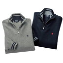<ポロ・ビーシーエス>ハーフジップセーターメンズ 紳士服 シニア ファッション 40代 50代 60代 70代 80代 父の日 お父さん 秋物 冬物 秋冬 敬老 プレゼント 贈り物 シャツ 暖かい 防風 裏起毛 ニット おしゃれ 着やすいp26265
