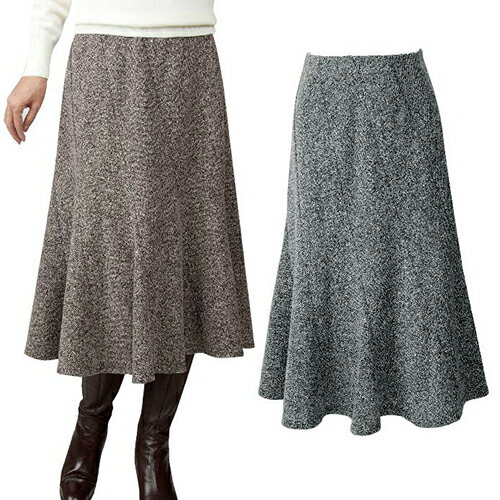 ＊基本送料無料＊斜め切替セミフレアスカート 全2色 ブラウン系 ブラック系 レディース 婦人 ミセス シニア 女性 オシャレ ファッション 40代 50代 60代 70代 80代 母の日 お母さん 春物 秋物 春秋 オールシーズン プレゼント敬老 p27701