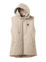 【全2色 フィラ 重ね着に便利な中綿ベスト】p24783ベスト 前開き フード付き fila シンプル 無地 レディース 婦人服 ミセス シニア 女性 オシャ...