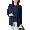 日本製【ウール混ミラノリブロングジャケット】p22088レディース 婦人服 ミセス シニア 女性 オシャレ ファッション 40代 50代 60代 70代 80代 母の日 お母さん 秋物 冬物 秋冬 敬老 プレゼント 贈り物 カーディガン 紺 ネイビー