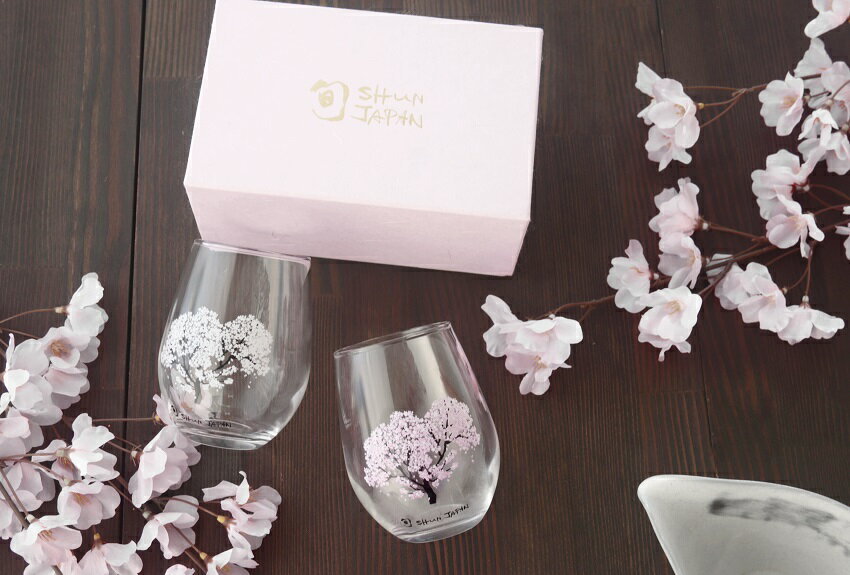 日本酒グラス 温度で楽しむ・丸モ高木陶器・桜が満開冷感桜 冷感花火フリーグラスペアセット冷感花火フリーグラスバレンタイン母の日 父の日 結婚祝い プレゼント ビール日本酒ウイスキー敬老の日退職祝いお歳暮お中元